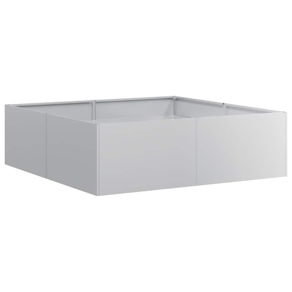 Produktbild för Planteringskärl 100x100x30 cm galvaniserat stål