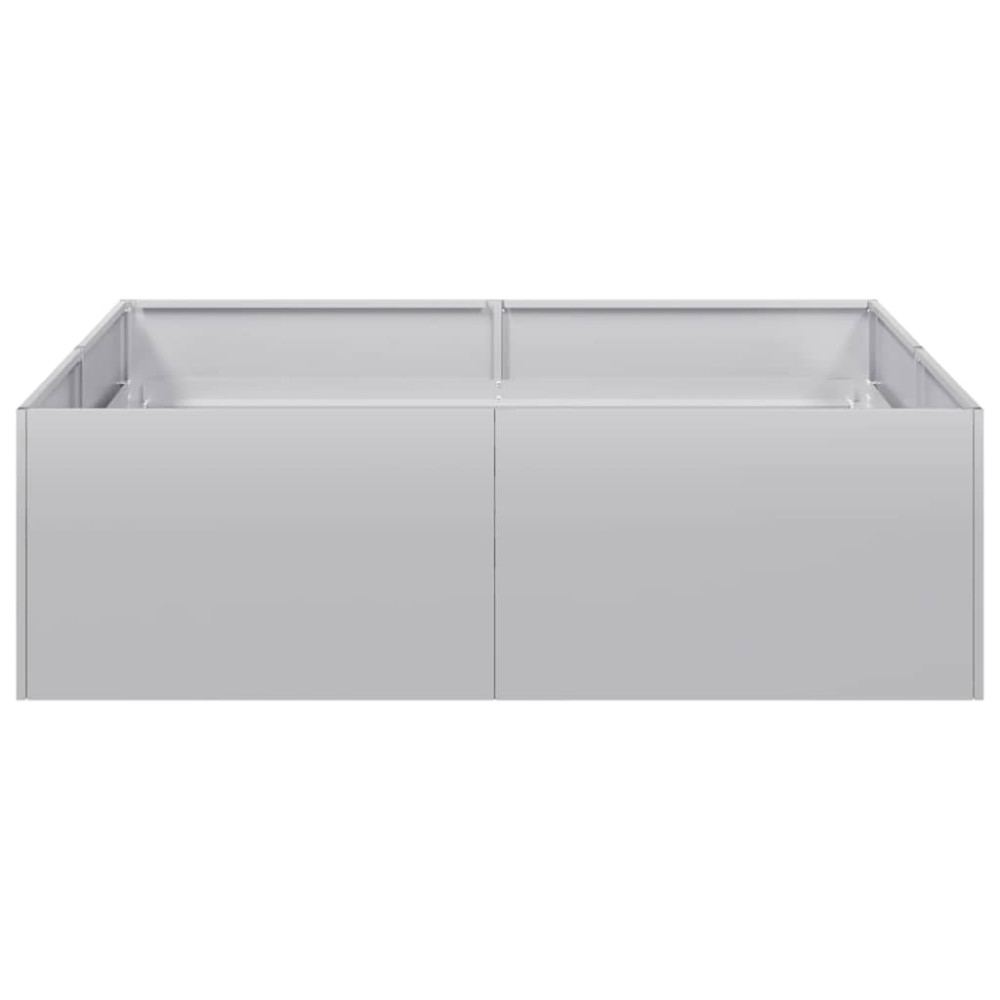 Produktbild för Planteringskärl 100x100x30 cm galvaniserat stål
