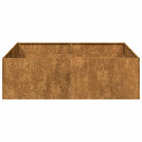 Produktbild för Planteringskärl rostig 100x100x30 cm väderbeständigt stål