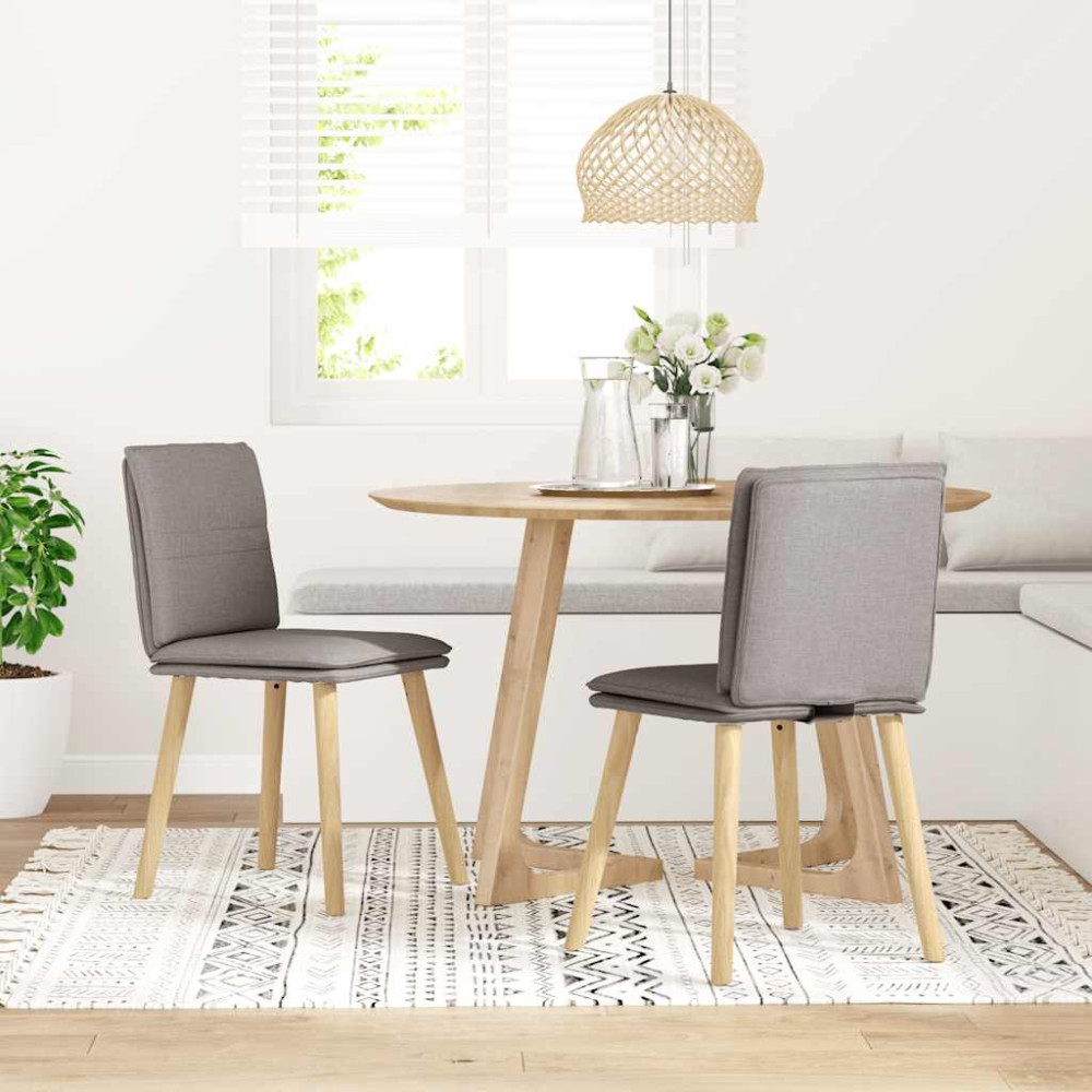 Produktbild för Matstolar 2 st taupe tyg