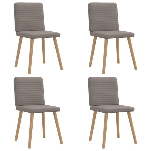 vidaXL Matstolar 4 st taupe tyg
