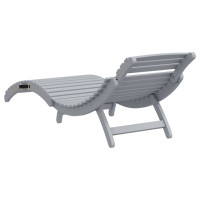 Produktbild för Solsäng grå 184x55x64 cm massivt akaciaträ