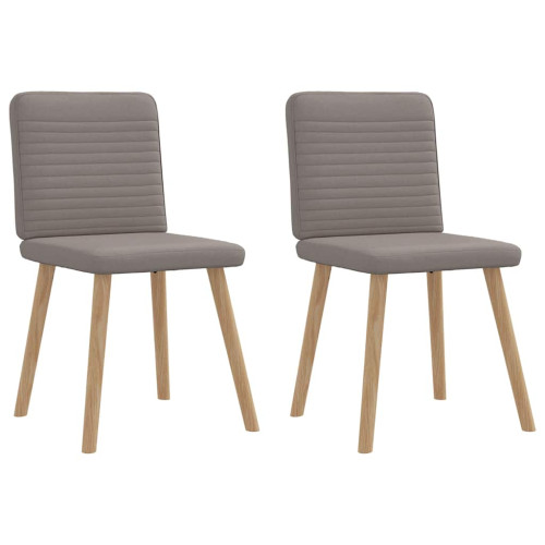 vidaXL Matstolar 2 st taupe tyg