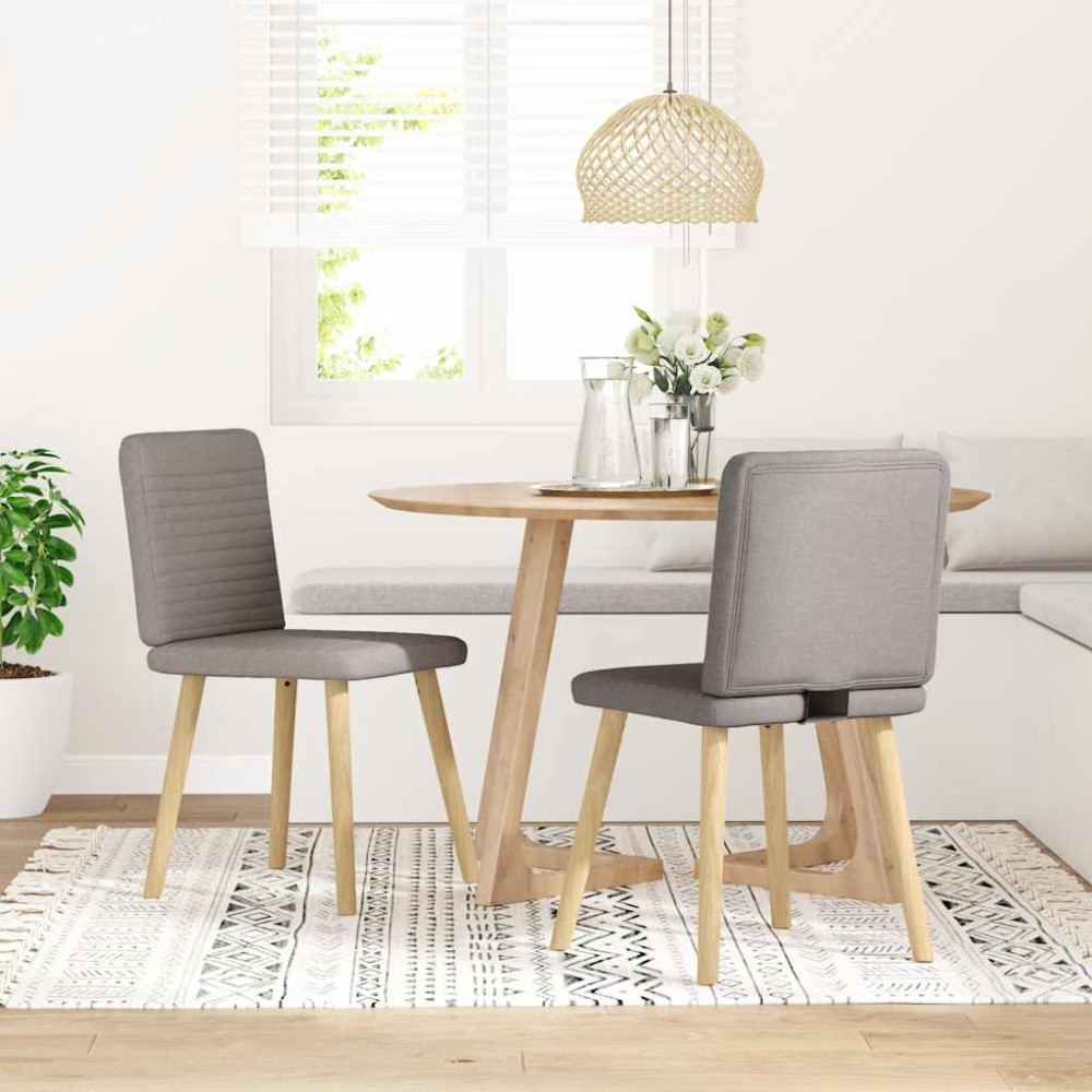 Produktbild för Matstolar 2 st taupe tyg