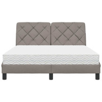 Produktbild för Bed with Mattress Taupe 140x190 cm Fabric
