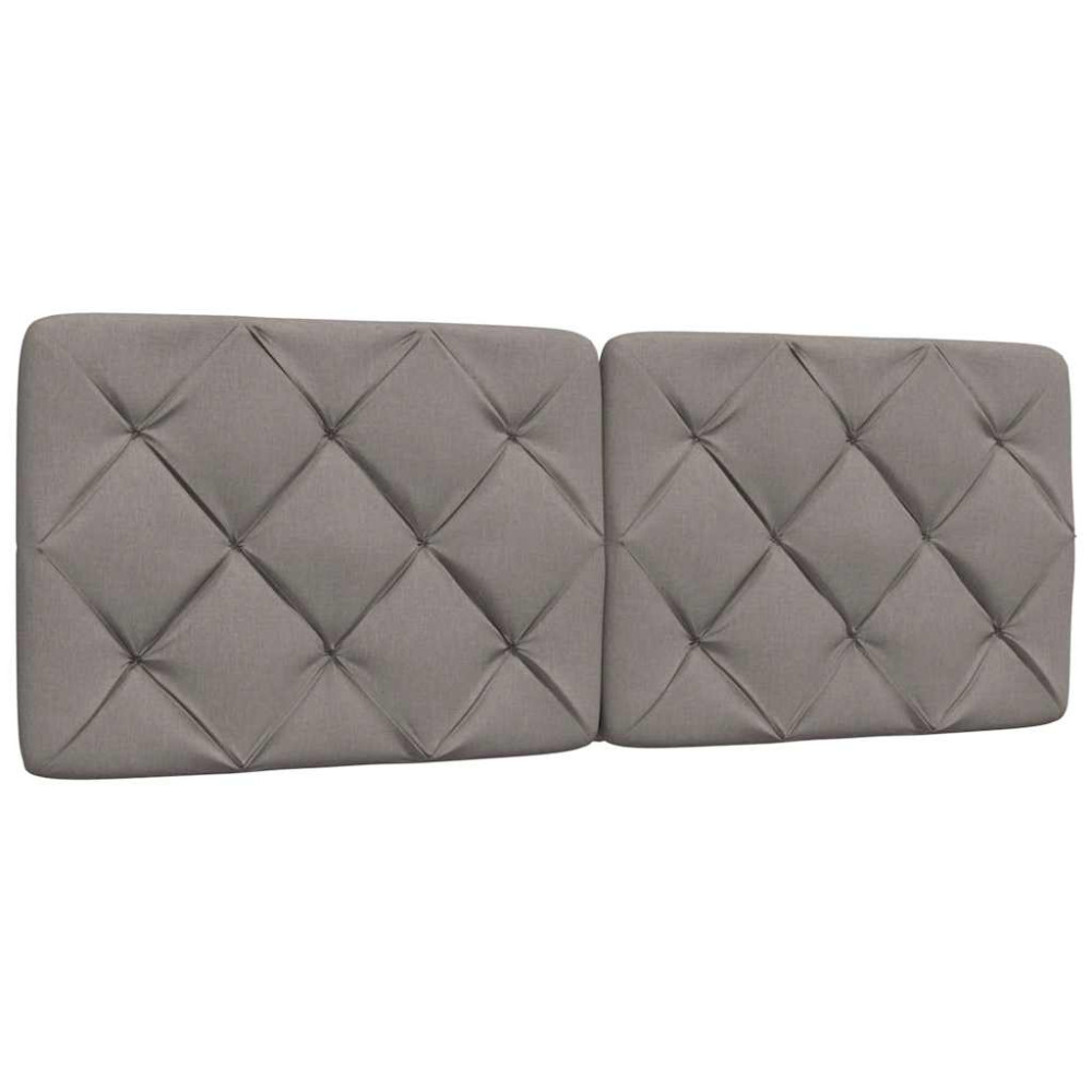 Produktbild för Bed with Mattress Taupe 140x190 cm Fabric