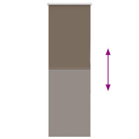 Produktbild för Mörkläggningsgardin kaffe 60x130 cm tyg bredd 55,7 cm polyester