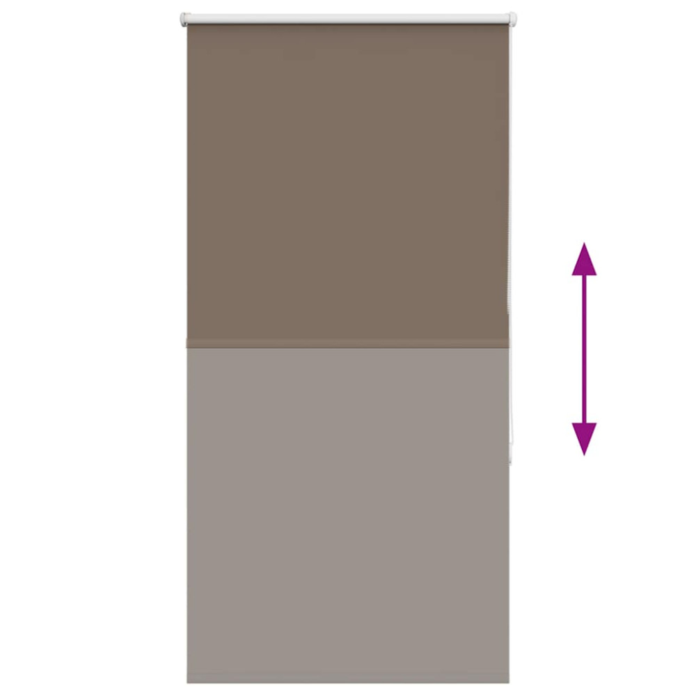 Produktbild för Mörkläggningsgardin kaffe 70x130 cm tyg bredd 65,7 cm polyester