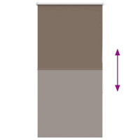 Produktbild för Mörkläggningsgardin kaffe 70x130 cm tyg bredd 65,7 cm polyester