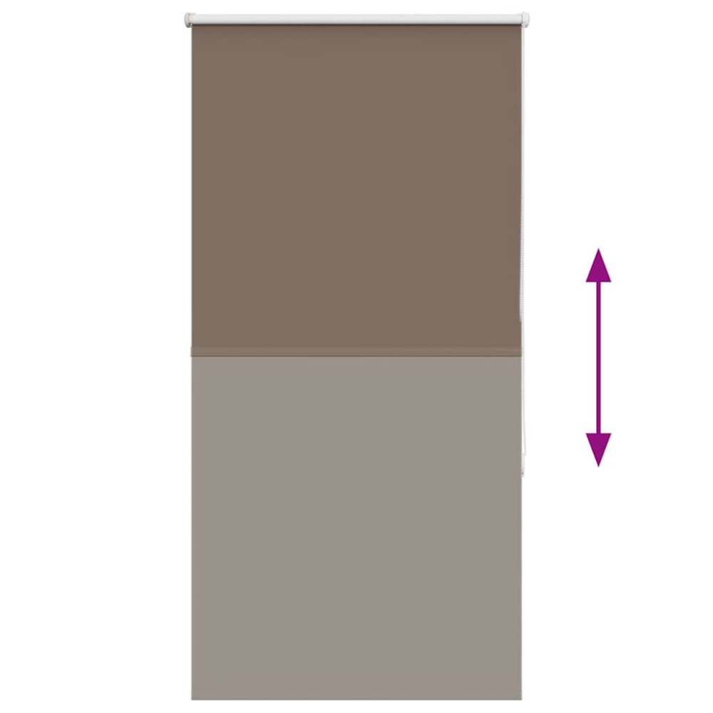 Produktbild för Mörkläggningsgardin kaffe 75x130 cm tyg bredd 70,7 cm polyester