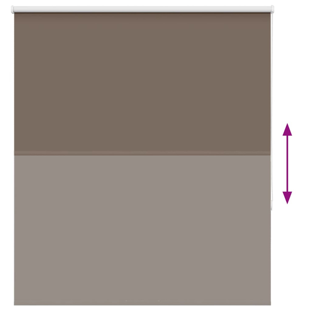 Produktbild för Mörkläggningsgardin kaffe 125x130 cm tyg bredd 121,6 cm