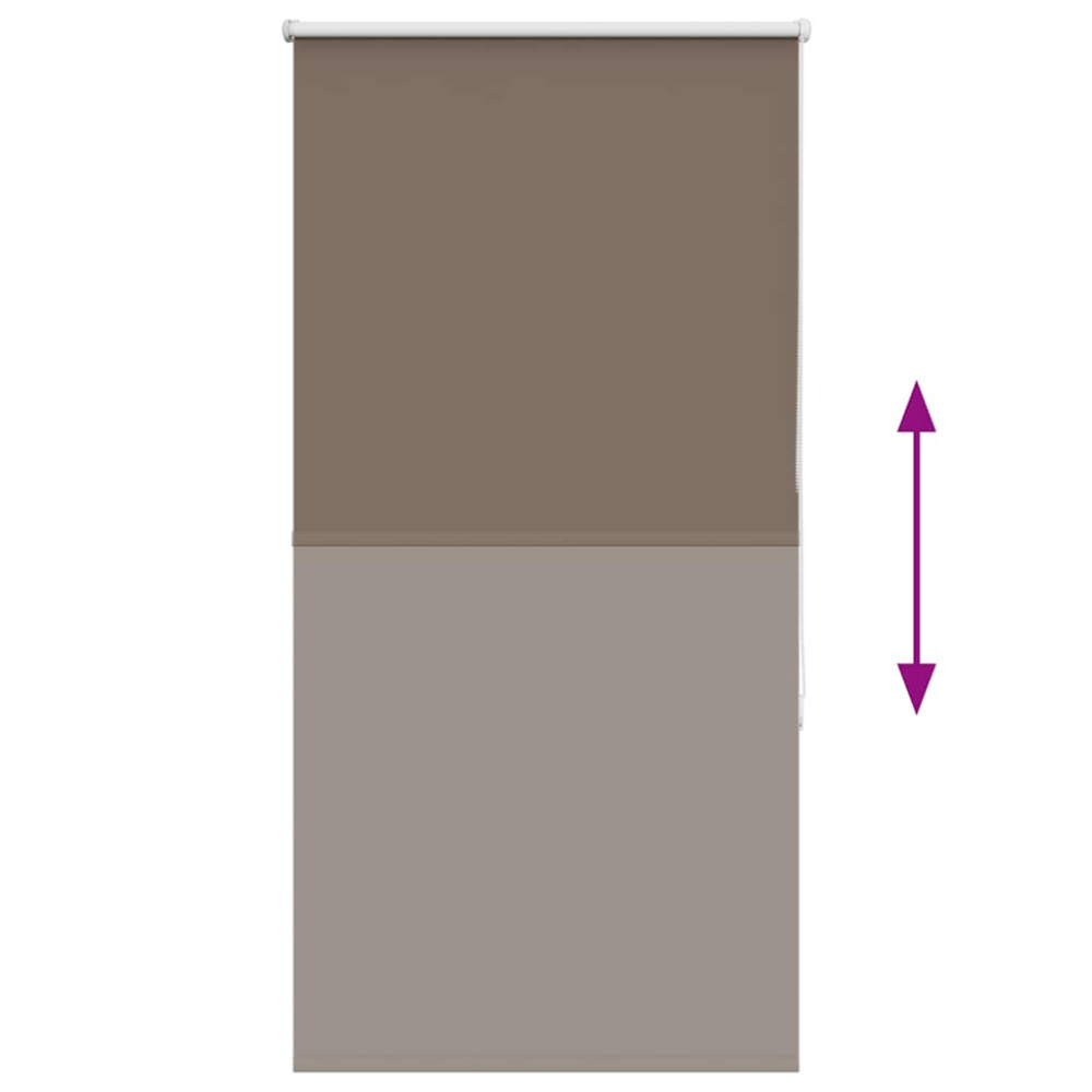 Produktbild för Mörkläggningsgardin kaffe 80x150 cm tyg bredd 75,7 cm polyester