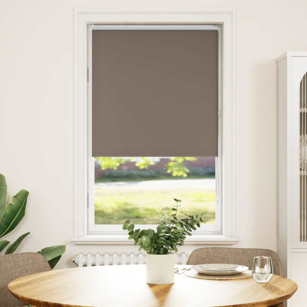 Produktbild för Mörkläggningsgardin kaffe 85x150 cm tyg bredd 80,7 cm polyester