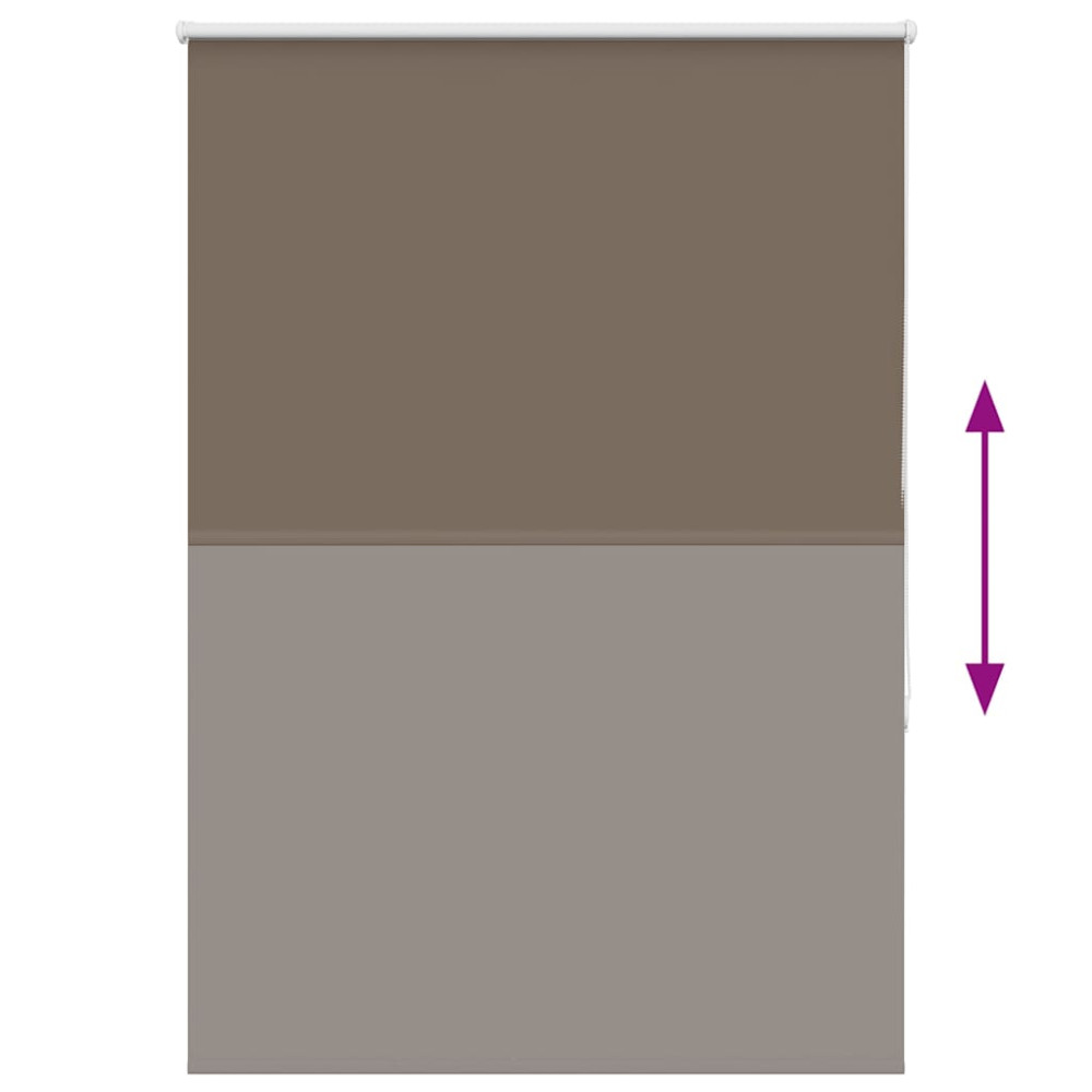 Produktbild för Mörkläggningsgardin kaffe 110x150 cm tygbredd 105,7cm polyester