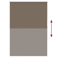 Produktbild för Mörkläggningsgardin kaffe 110x150 cm tygbredd 105,7cm polyester