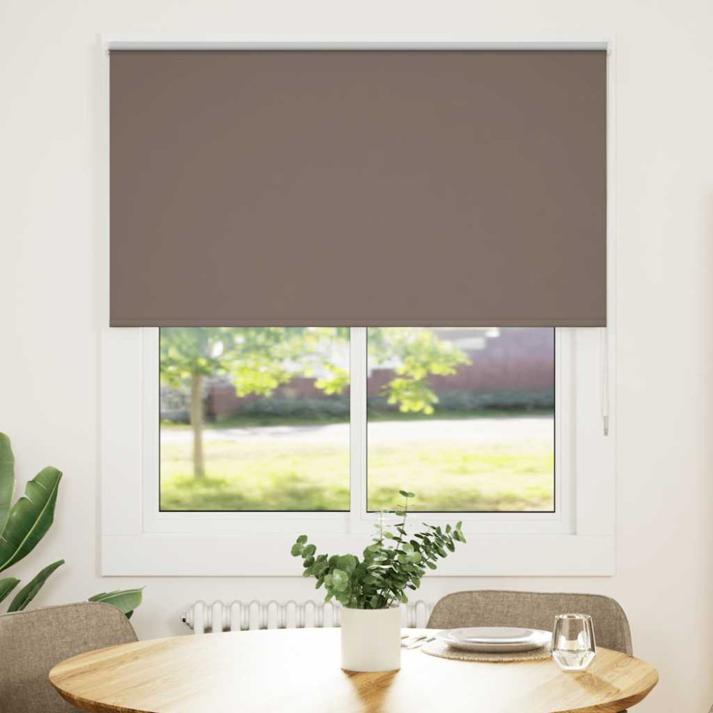 Produktbild för Mörkläggningsgardin kaffe 120x150 cm tyg bredd 116,6 cm