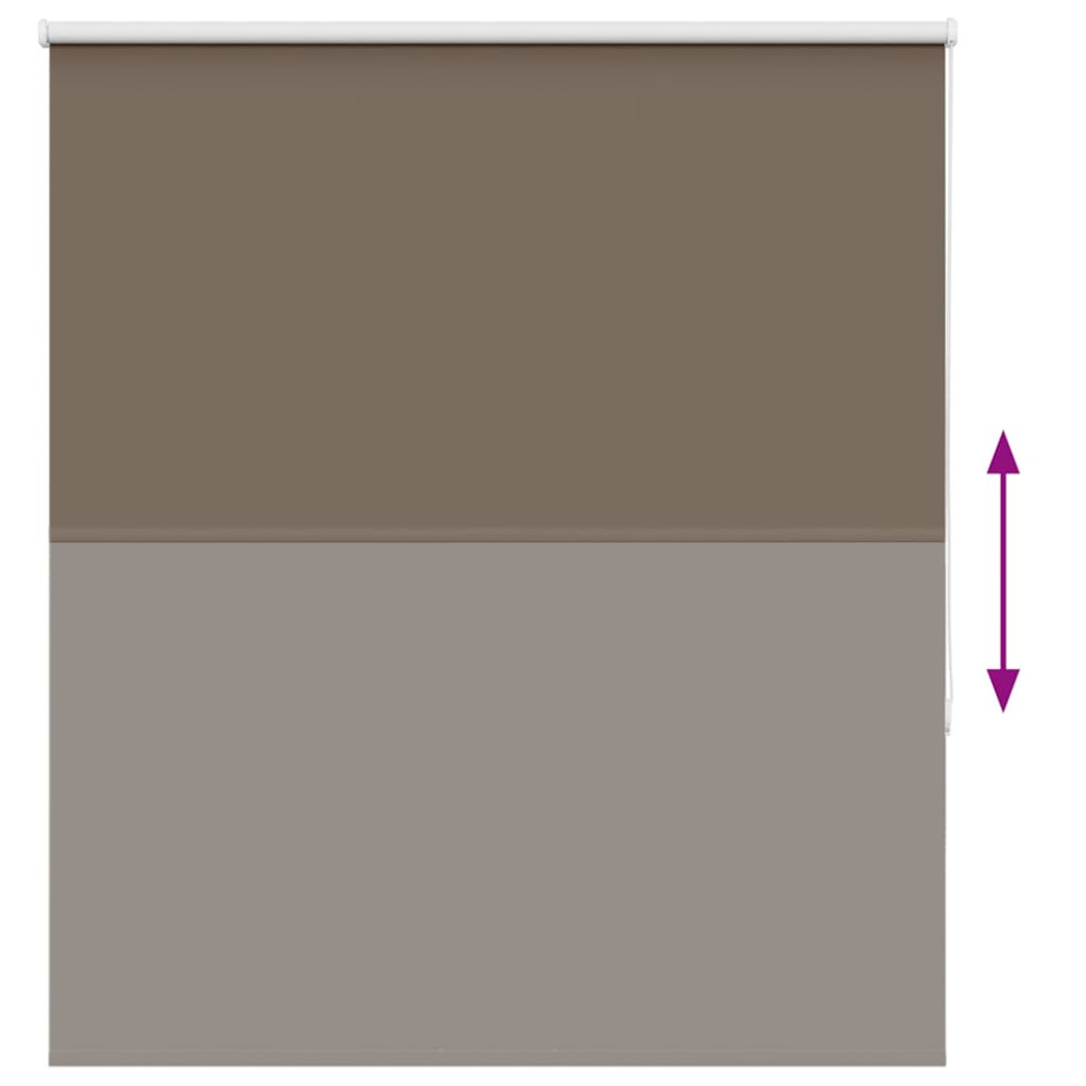 Produktbild för Mörkläggningsgardin kaffe 140x150 cm tyg bredd 136,6 cm
