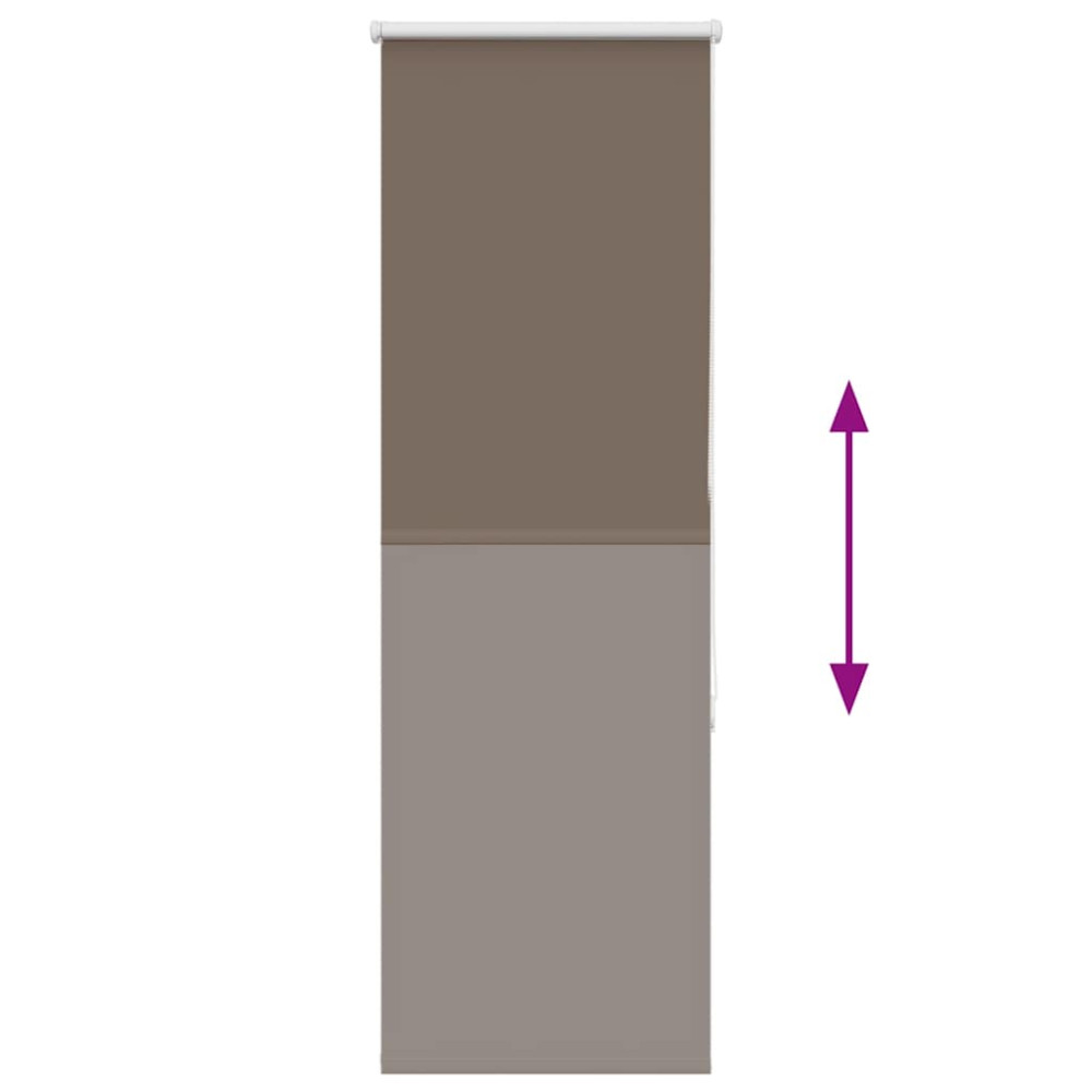 Produktbild för Mörkläggningsgardin kaffe 45x175 cm tyg bredd 40,7 cm polyester