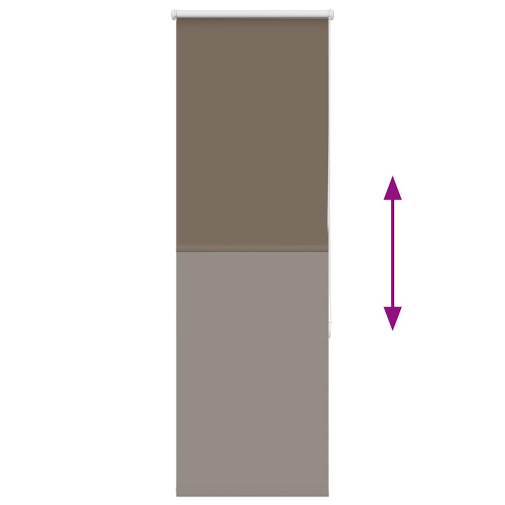 Produktbild för Mörkläggningsgardin kaffe 50x175 cm tyg bredd 45,7 cm polyester