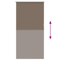 Produktbild för Mörkläggningsgardin kaffe 70x175 cm tygbredd 65,7 cm polyester
