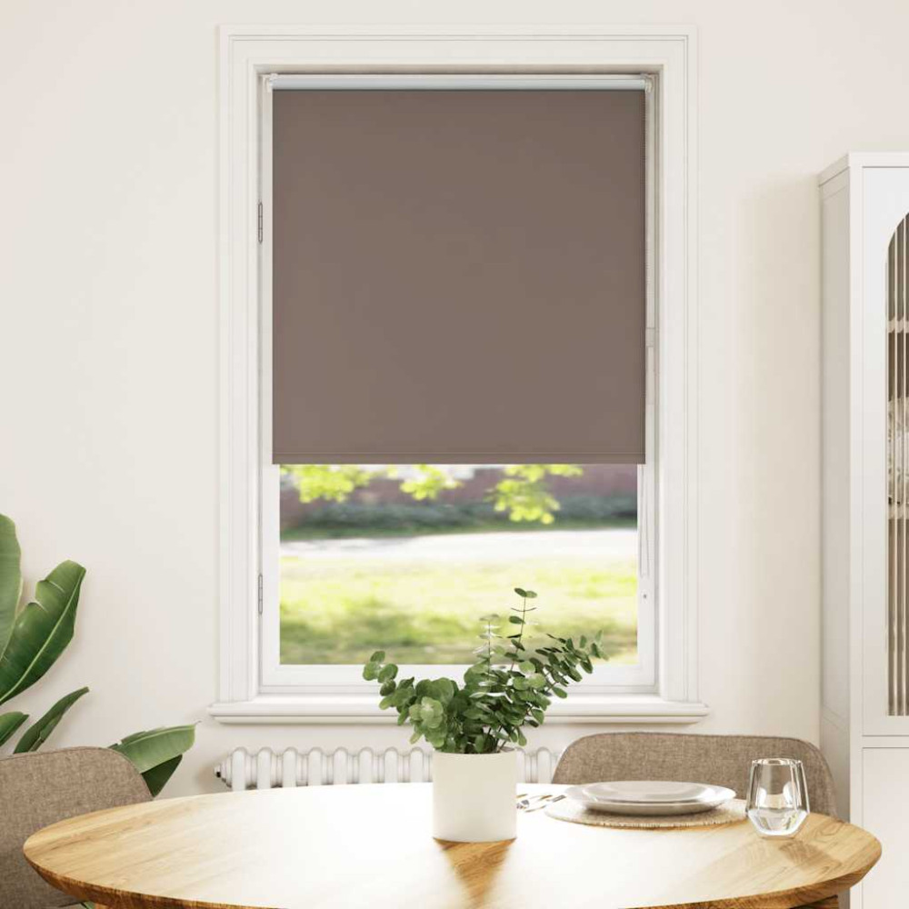 Produktbild för Mörkläggningsgardin kaffe 85x175 cm tyg bredd 80,7 cm polyester