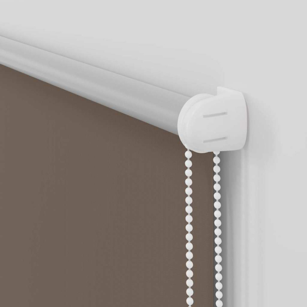 Produktbild för Mörkläggningsgardin kaffe 100x175 cm tyg bredd 95,7cm polyester