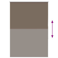 Produktbild för Mörkläggningsgardin kaffe 100x175 cm tyg bredd 95,7cm polyester