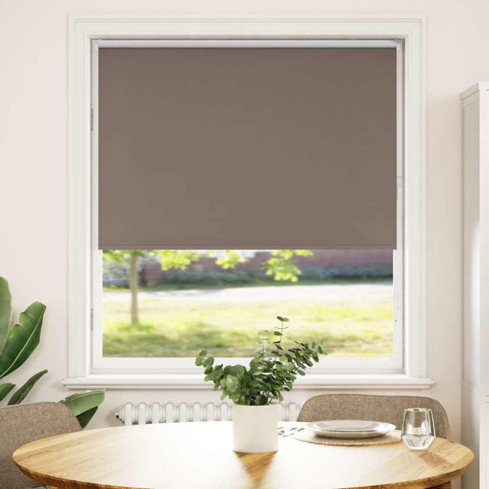 Produktbild för Mörkläggningsgardin kaffe 110x175 cm tyg bredd 105,7 cm