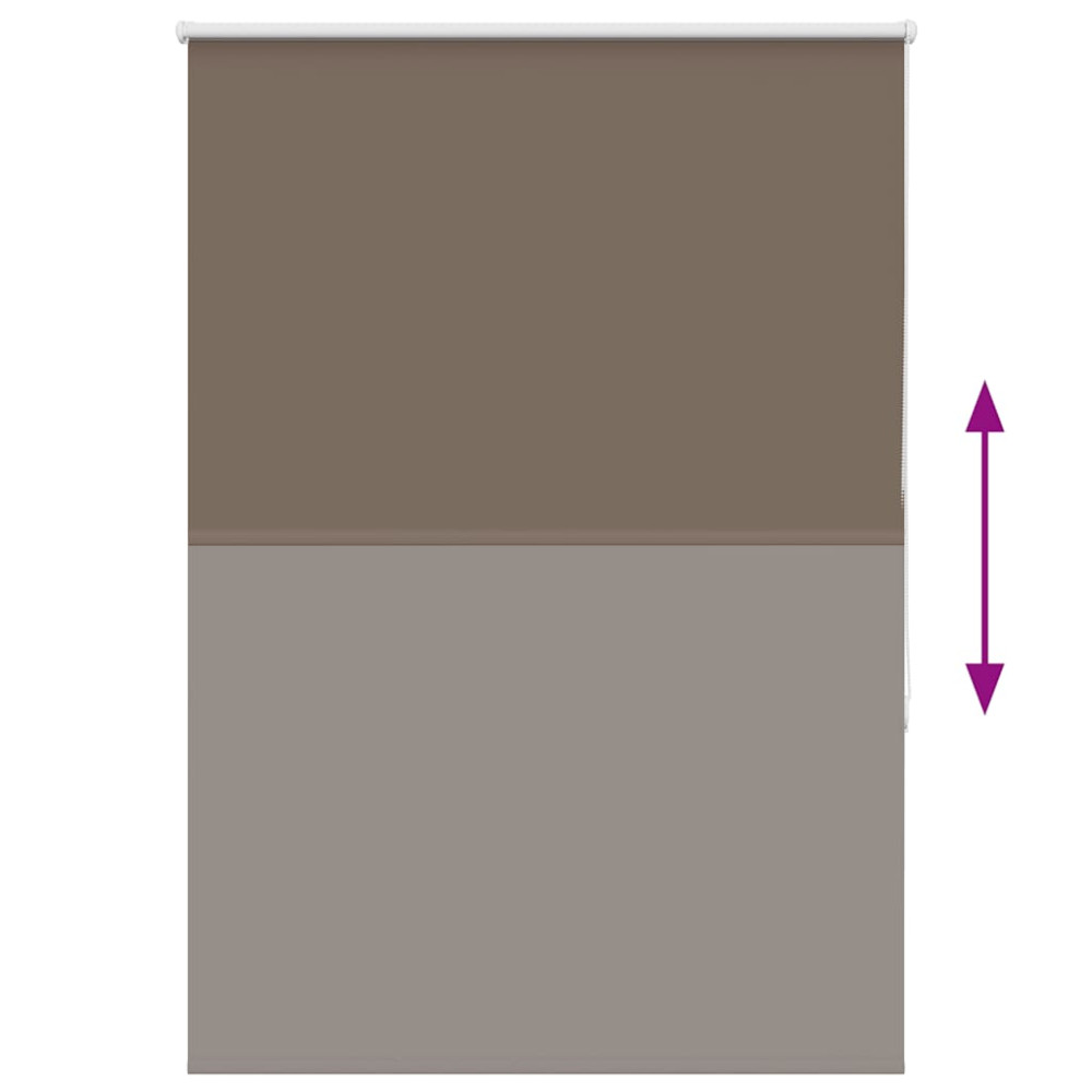 Produktbild för Mörkläggningsgardin kaffe 115x175 cm tyg bredd 110,7 cm