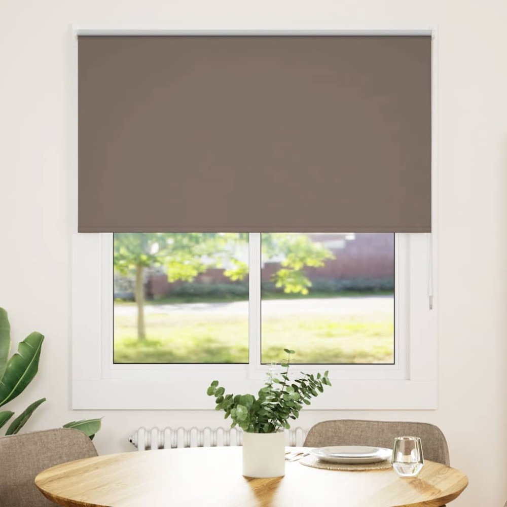 Produktbild för Mörkläggningsgardin kaffe 130x175 cm tyg bredd 126,6 cm