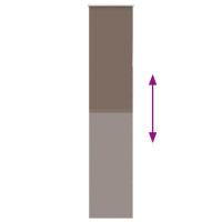 Produktbild för Mörkläggningsgardin kaffe 50x210 cm tyg bredd 45,7 cm polyester
