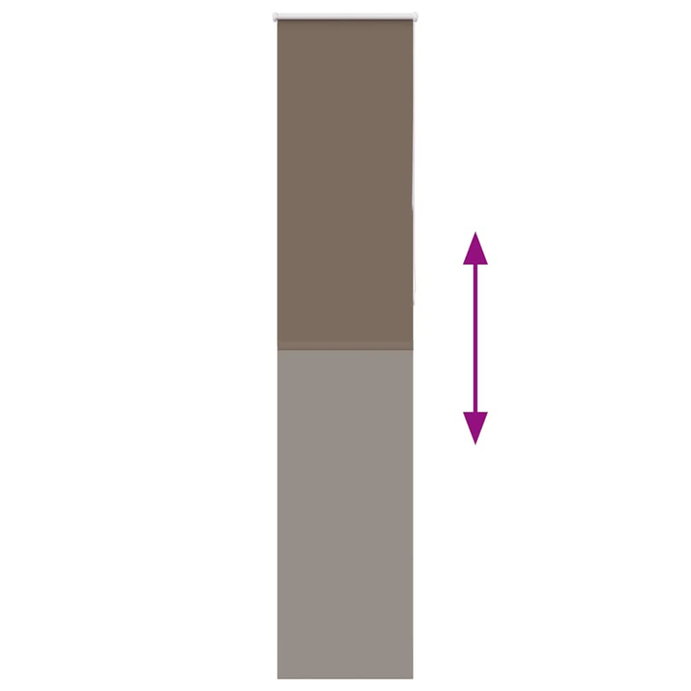 Produktbild för Mörkläggningsgardin kaffe 55x210 cm tyg bredd 50,7 cm polyester