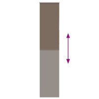 Produktbild för Mörkläggningsgardin kaffe 55x210 cm tyg bredd 50,7 cm polyester