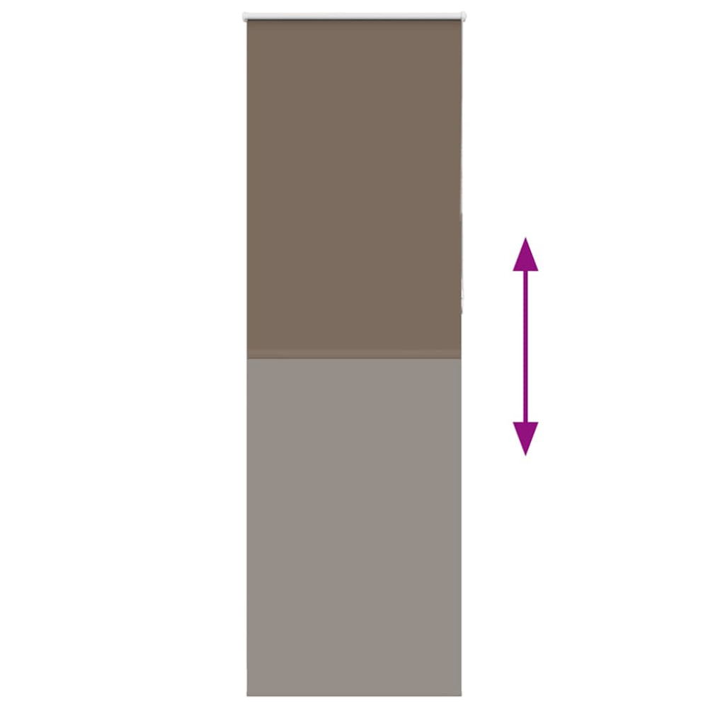 Produktbild för Mörkläggningsgardin kaffe 70x210 cm tyg bredd 65,7 cm polyester