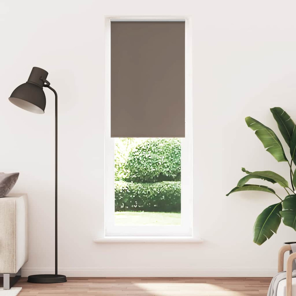 Produktbild för Mörkläggningsgardin kaffe 85x210 cm tyg bredd 80,7 cm polyester