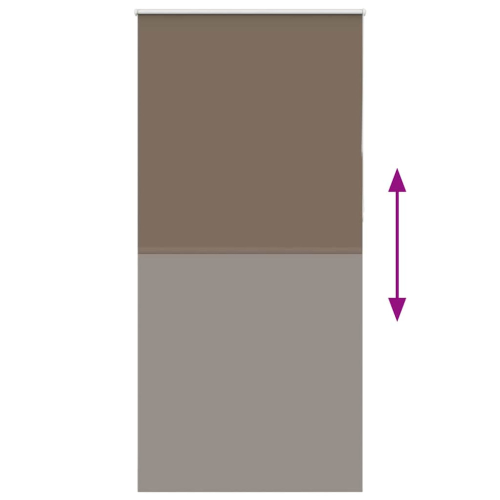 Produktbild för Mörkläggningsgardin kaffe 110x210 cm tyg bredd 105,7 cm
