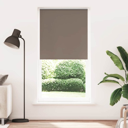 vidaXL Mörkläggningsgardin kaffe 115x210 cm tyg bredd 110,7 cm