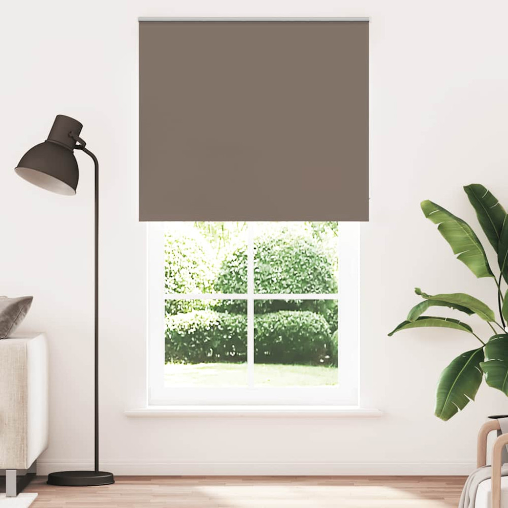 Produktbild för Mörkläggningsgardin kaffe 125x210 cm tyg bredd 121,6 cm