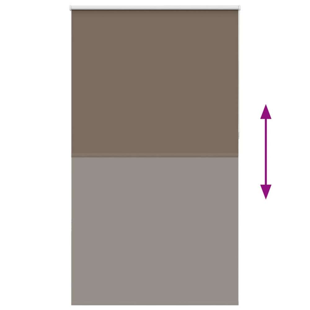 Produktbild för Mörkläggningsgardin kaffe 130x210 cm tyg bredd 126,6 cm