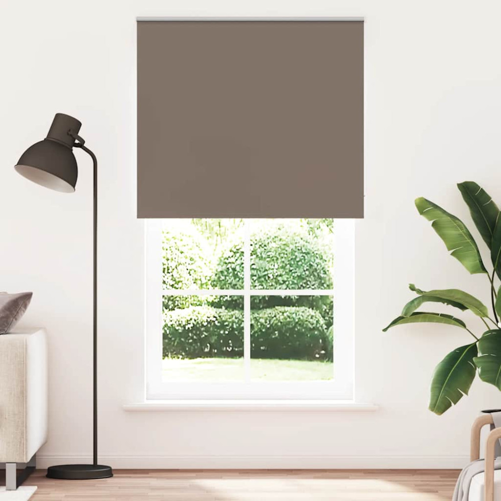 Produktbild för Mörkläggningsgardin kaffe 140x210 cm tyg bredd 136,6 cm