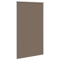 Produktbild för Mörkläggningsgardin kaffe 140x210 cm tyg bredd 136,6 cm