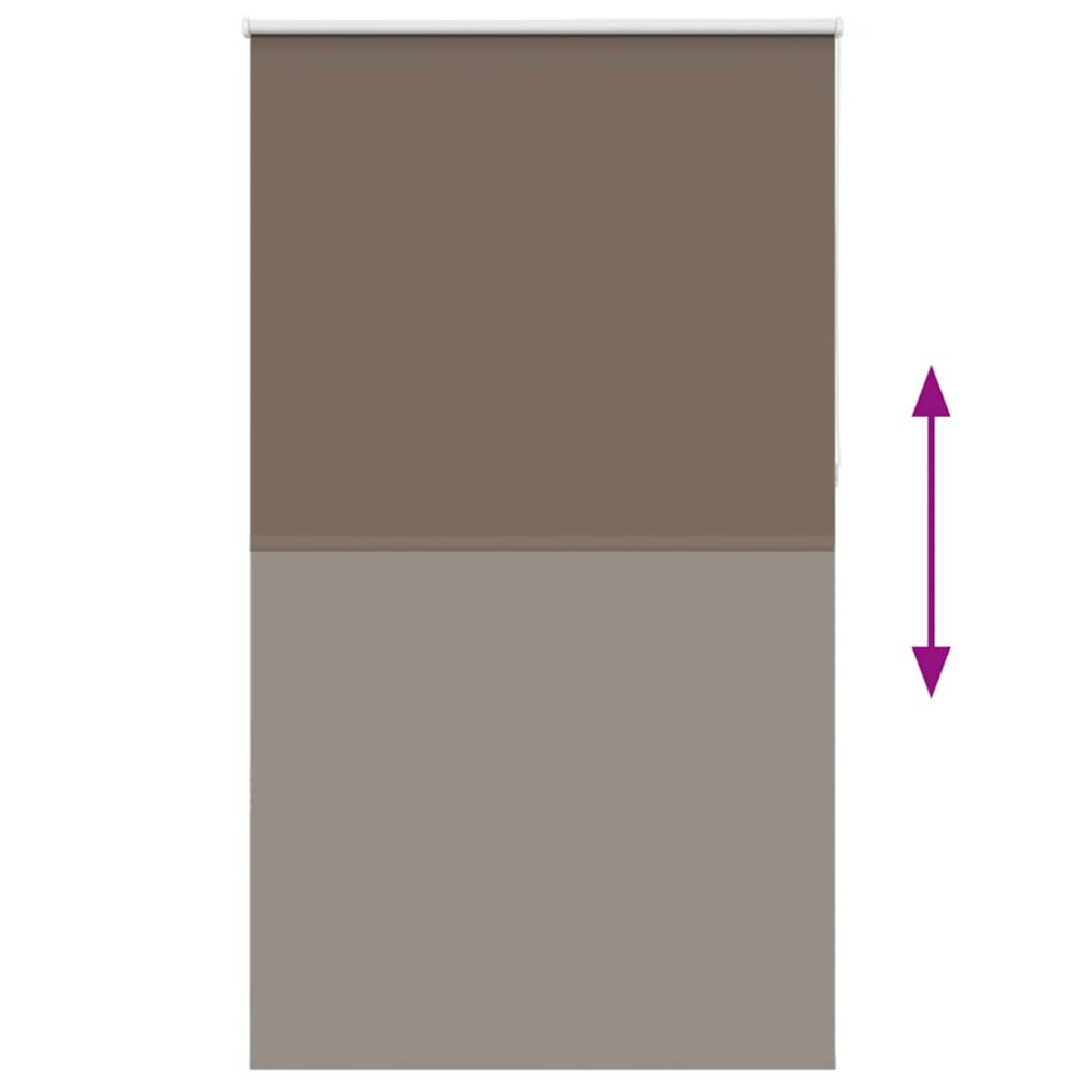 Produktbild för Mörkläggningsgardin kaffe 140x210 cm tyg bredd 136,6 cm