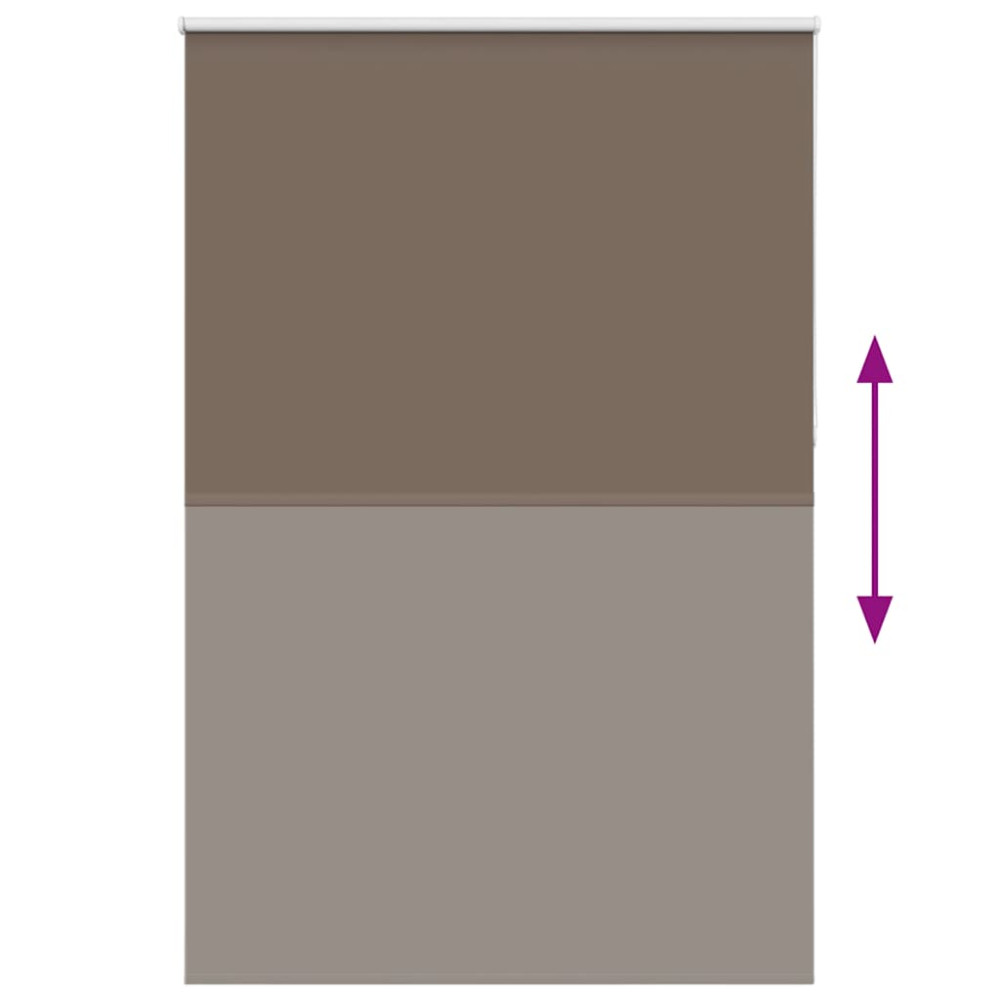 Produktbild för Mörkläggningsgardin kaffe 160x210 cm tyg bredd 156,6 cm