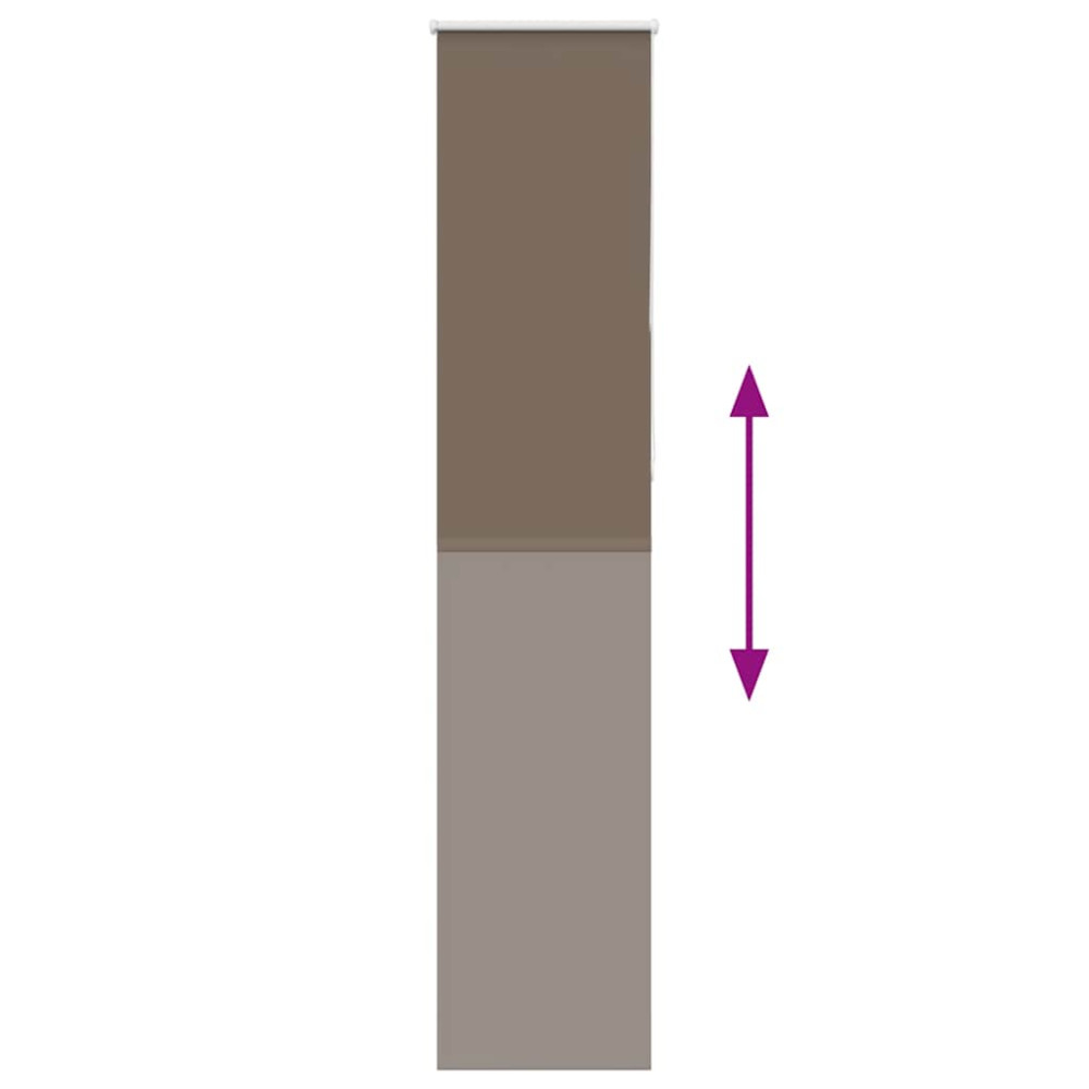 Produktbild för Mörkläggningsgardin kaffe 45x230 cm tyg bredd 40,7 cm polyester