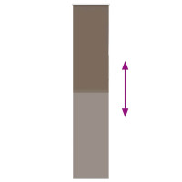 Produktbild för Mörkläggningsgardin kaffe 45x230 cm tyg bredd 40,7 cm polyester