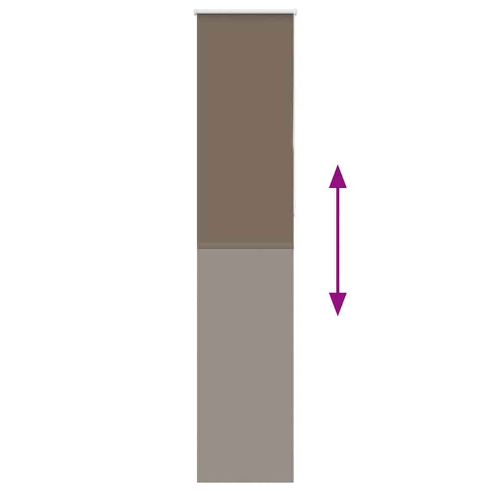 Produktbild för Mörkläggningsgardin kaffe 50x230 cm tyg bredd 45,7 cm polyester