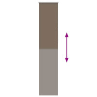 Produktbild för Mörkläggningsgardin kaffe 50x230 cm tyg bredd 45,7 cm polyester