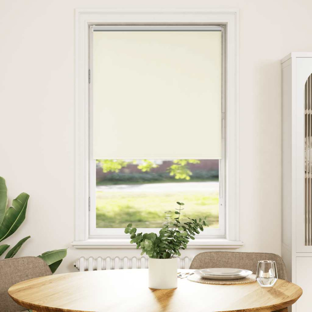 Produktbild för Rullgardin mörkläggning naturvit 85x130 cm tygbredd 80,7 cm
