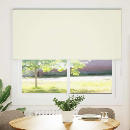 vidaXL Rullgardin mörkläggning naturvit 150x130 cm tyg bredd 146,6 cm