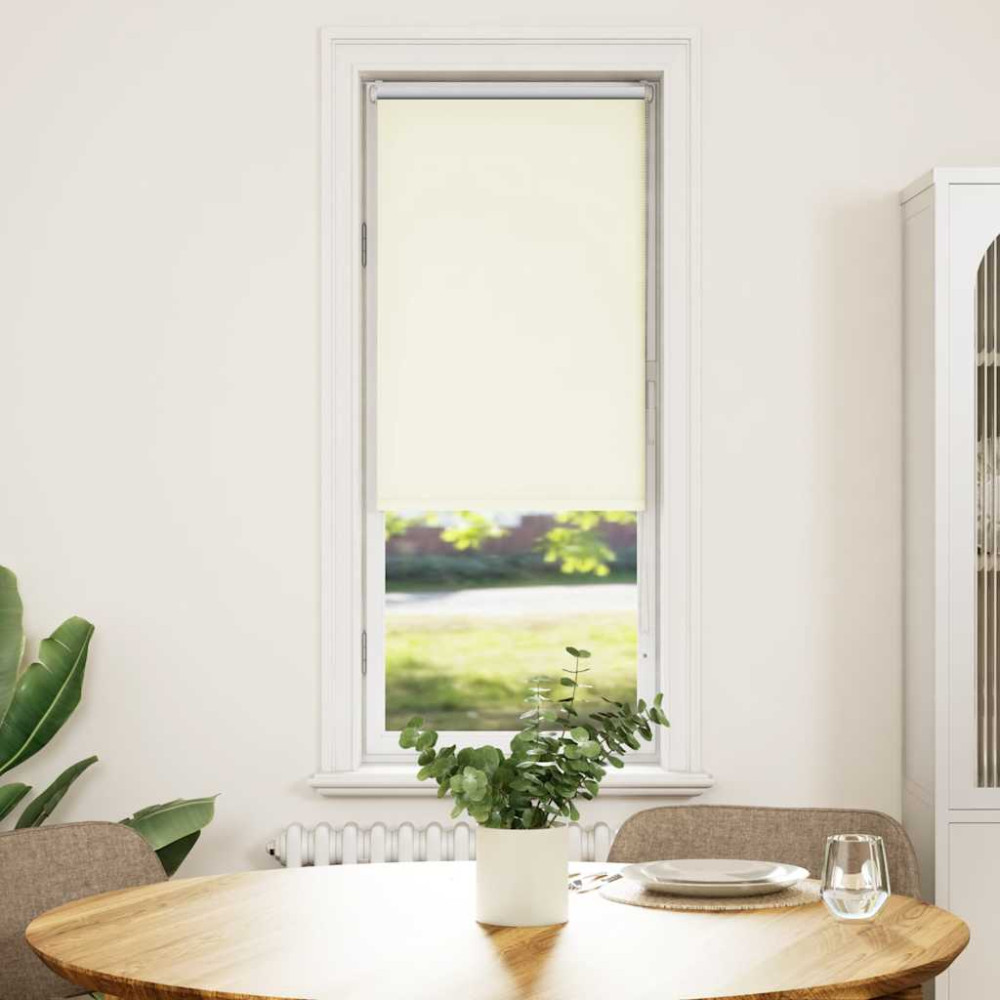 Produktbild för Rullgardin mörkläggning naturvit 45x150 cm tyg bredd 40,7 cm